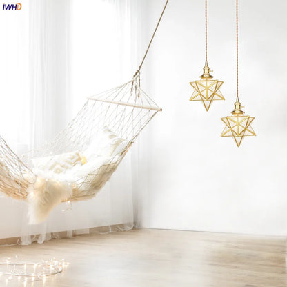 DecorBites™ Glass Copper LED Pendant Light for Kitchen Cafe Living Room
