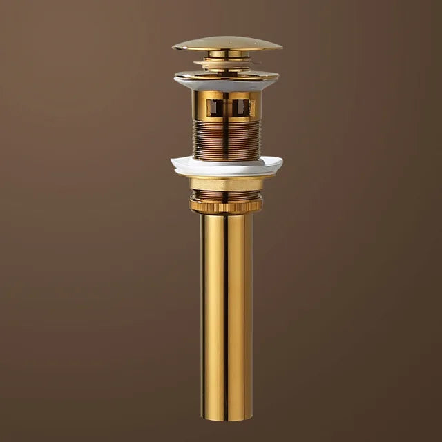 DecorBites™ Gold Brass and Marble Bathroom Basin Faucet Cold Hot Water Mixer Sink Tap