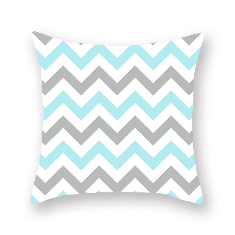 Green Geometric Pillowcase
