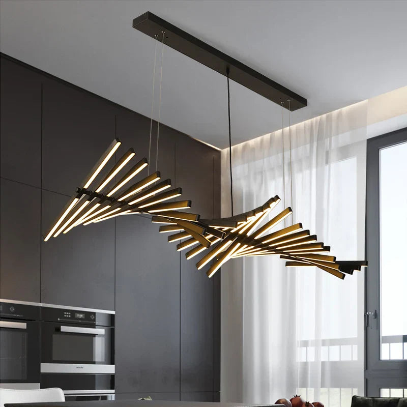 DecorBites™ LED Chandelier: Modern Nordic Loft Hanging Light for Living Room, Restaurant, Bar