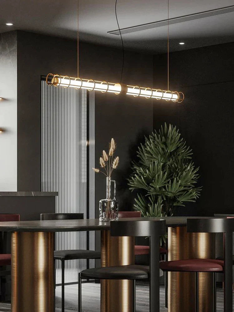 DecorBites™ Glass Chandelier: Nordic Minimalist Dining Room & Office Decoration Lamps