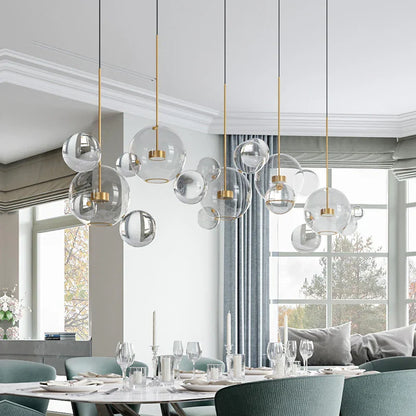 DecorBites™ Frosted Glass Ball Pendant Light for Dining Room and Kitchen Decor