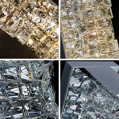 DecorBites™ Gold Chrome Crystal Wall Sconce LED Lamp for Living Room Bedroom TV Background Lighting