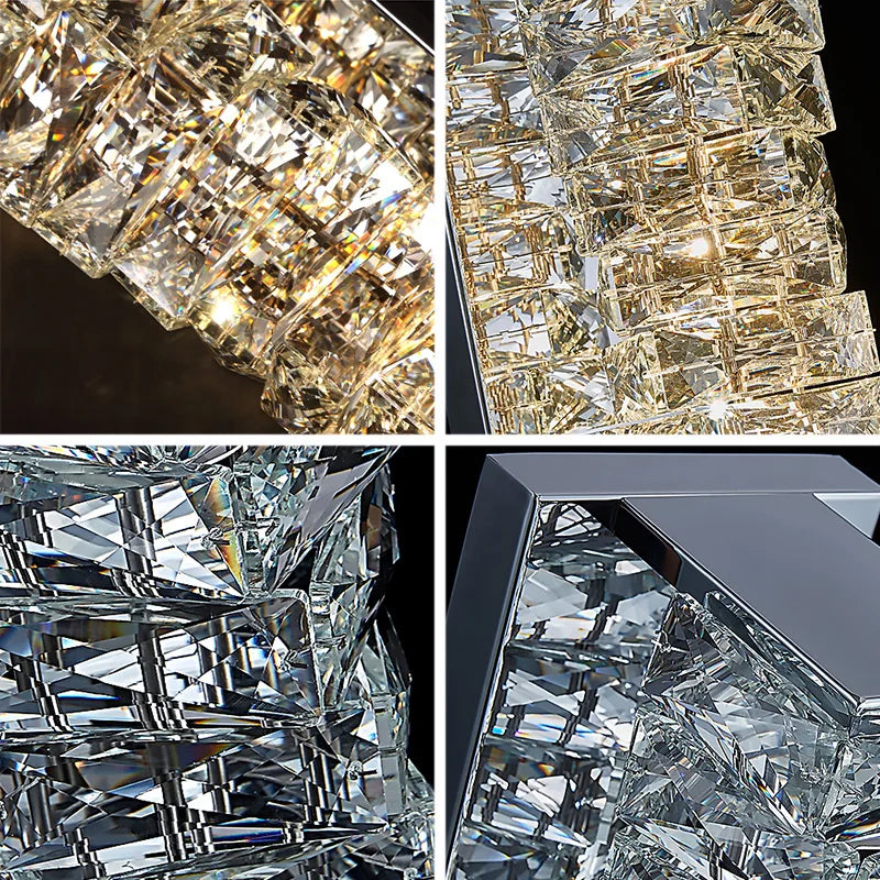 Gold Chrome Crystal Sconce For Living Room 60cm