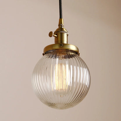 DecorBites™ Clear Glass Globe Pendant Lights E27 Hanglamp for Living Room Loft