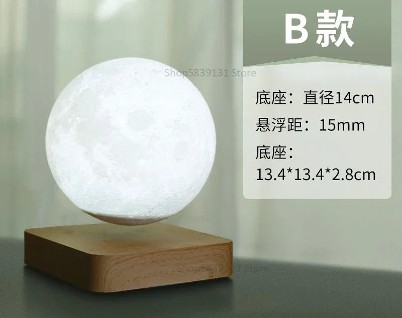 DecorBites™ Levitating Moon Lamp: LED Touch Night Light for Bedroom Decor & Gift
