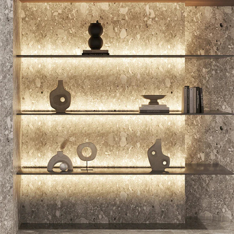 DecorBites™ LED Cabinet Layer Lamp: Ultra-Thin Aluminum Profiles, Up Down Backlight, 18mm Board.