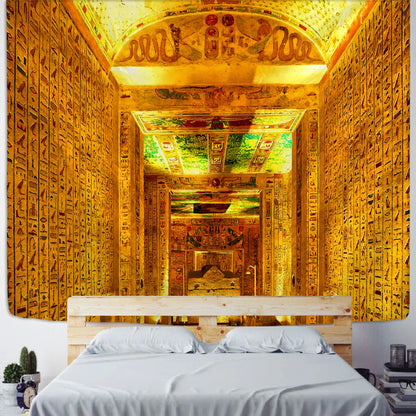 DecorBites™ Egyptian Pharaoh Tapestry Wall Hanging - Boho Hippie Home Decor