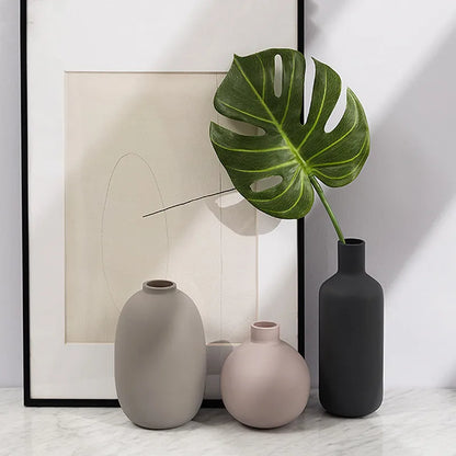 DecorBites™ Geometric Ceramic Vase: Abstract Hydroponics Flower Arrangement Home Decor