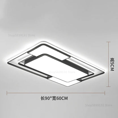 DecorBites™ Geometry LED Ceiling Light: Modern Nordic Light Luxury for Living Room Decor