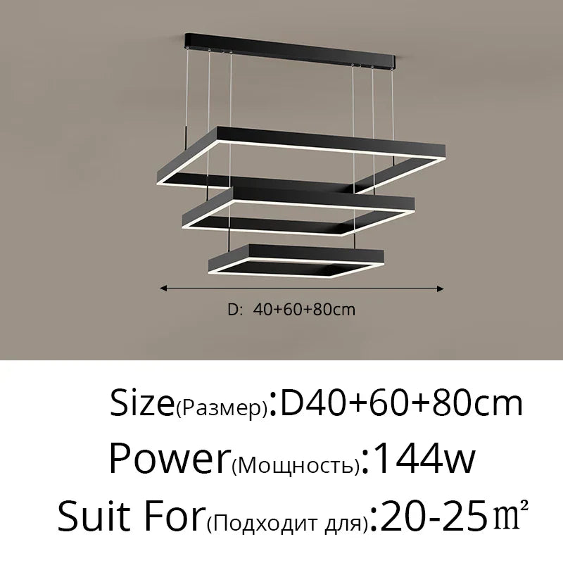 Aluminum Modern LED Chandelier