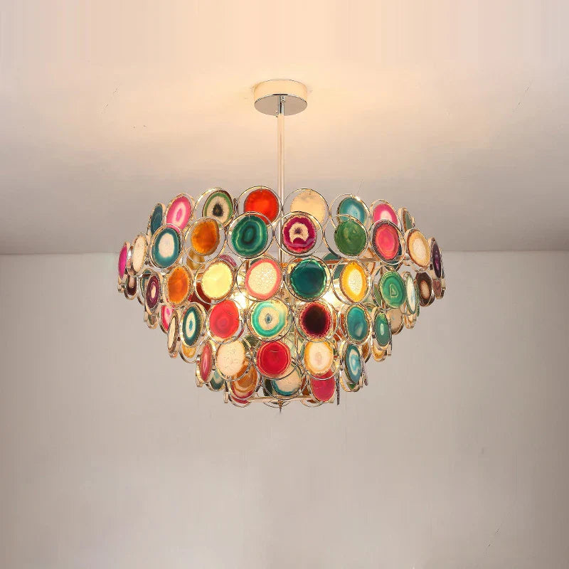 Colorized Agate Chandelier