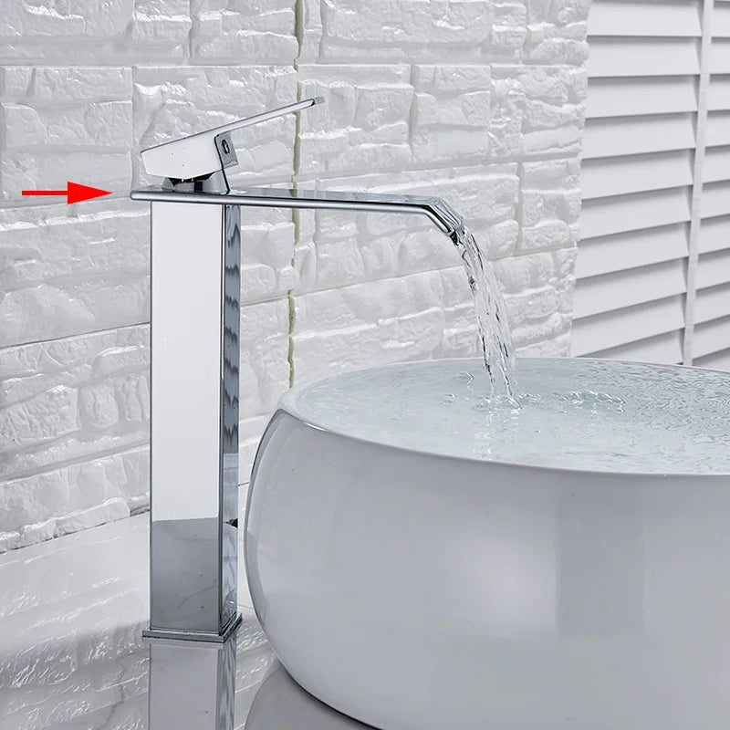 Gold Brass Basin Faucet Sleek Multi-Finish Style
