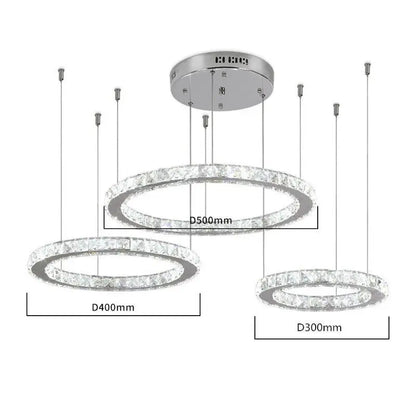 DecorBites™ Crystal LED Chandeliers: Modern Pendant Light for Living Room.