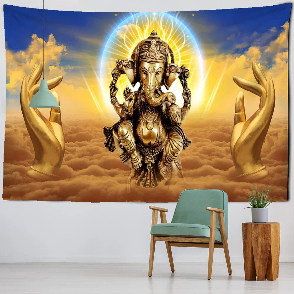 DecorBites™ Elephant Bergamot Tapestry Wall Hanging for Bohemian Home Decor