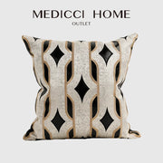 Leather Embroidery Cushion Cover
