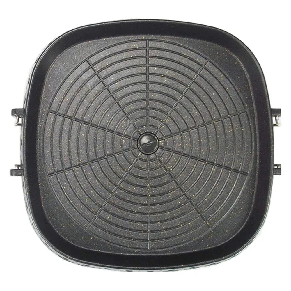 DecorBites™ Double Layered Non-Stick Korean BBQ Grill Pan - Indoor Outdoor Grilling