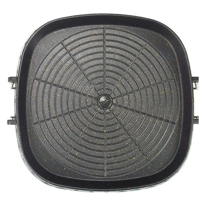 DecorBites™ Double Layered Non-Stick Korean BBQ Grill Pan - Indoor Outdoor Grilling