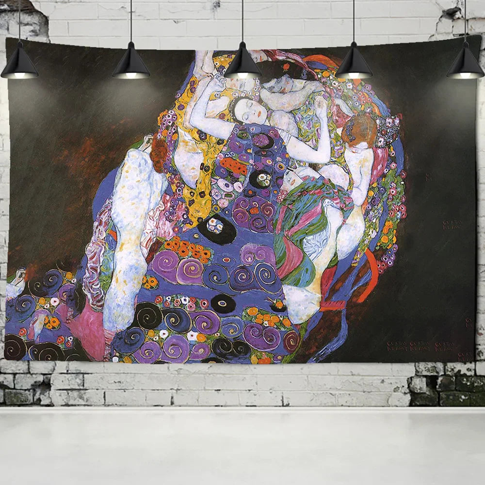 Gold Oil Painting Tapestry