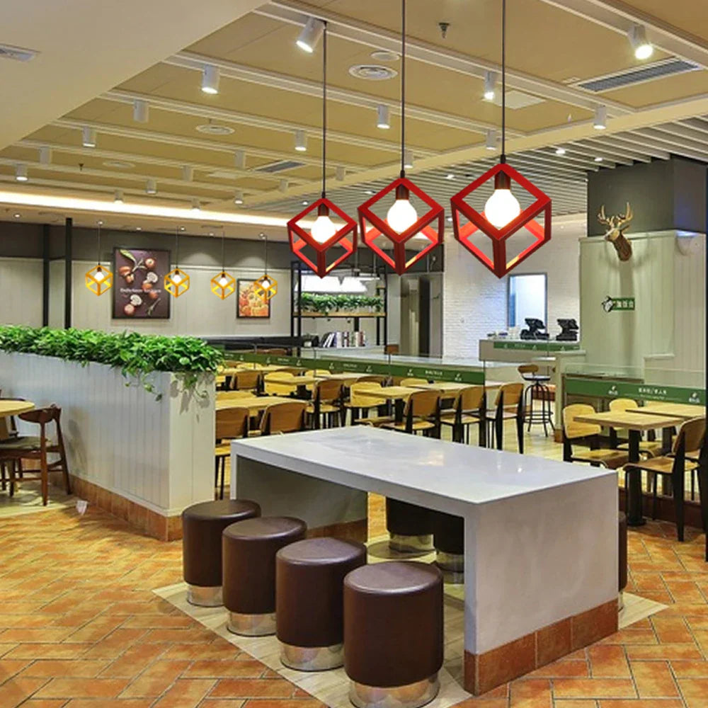 DecorBites™ Geometric LED 3-Light Pendant for Indoor Lighting & Decor