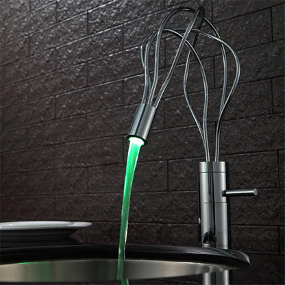 DecorBites™ LED Waterfall Bathroom Faucet Chrome Basin Mixer Tap Single Handle