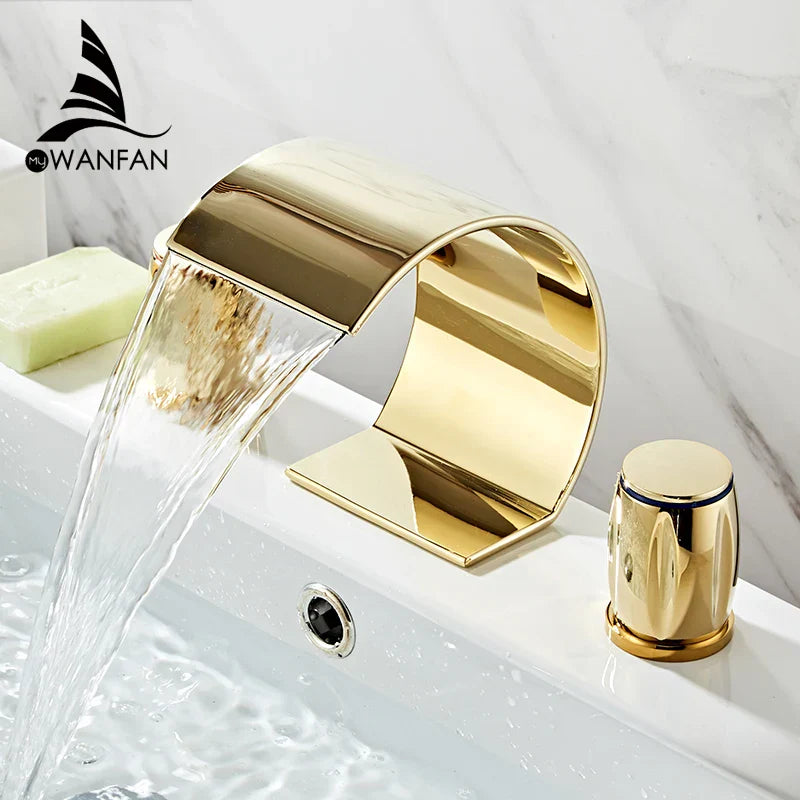Gold Double Handle Faucet