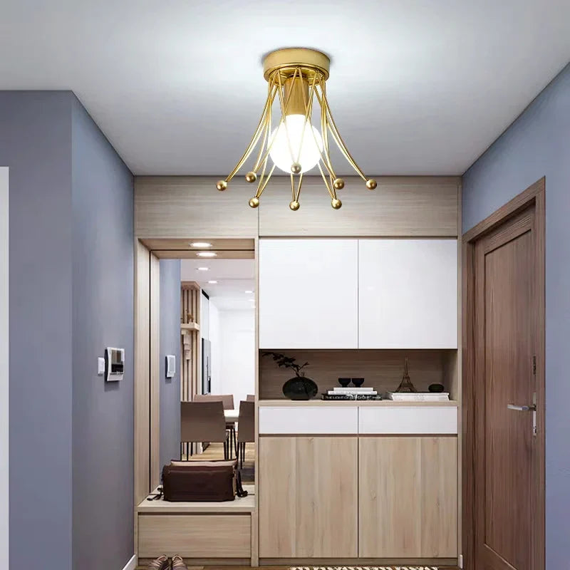DecorBites™ Gold Crown Ceiling Light for Hallway, Aisle, Kitchen Island