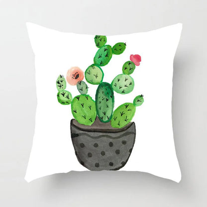 DecorBites™ Green Leaves Decorative Throw Pillowcase 45*45cm for Sofa Home Decor