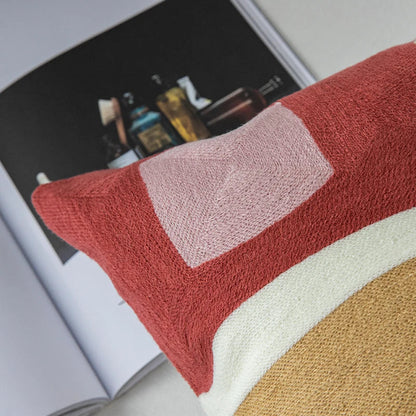 DecorBites™ Geometric Cushion Cover 45x45cm Soft Embroidered Pillow Case for Home Decor