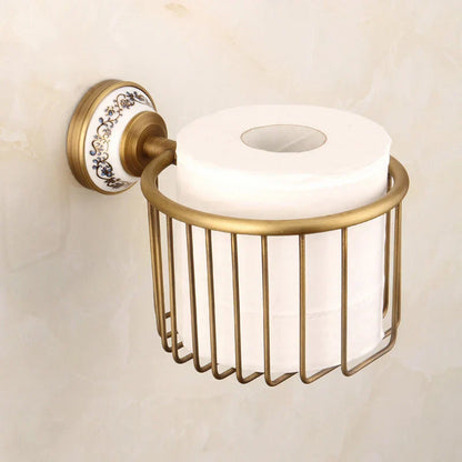 DecorBites™ Bath Hardware Set: Toilet Paper Holder, Towel Rack, Tissue Holder, Cup Holder, Robe Hook