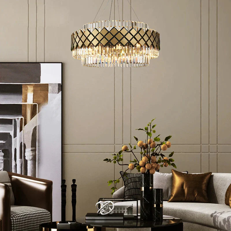 Art Deco Crystal Chandelier