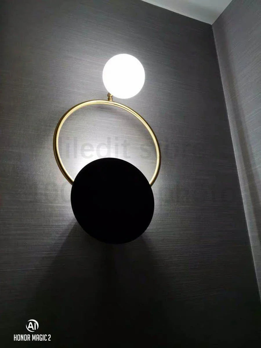 DecorBites™ Golden Ring Sconce Lights Fixture for Bedroom Living Room Hallway Decor