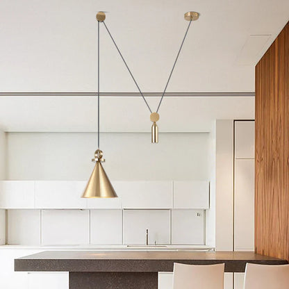 DecorBites™ Industrial Metal Pendant Light with Adjustable Height for Kitchen and Dining Room Decor