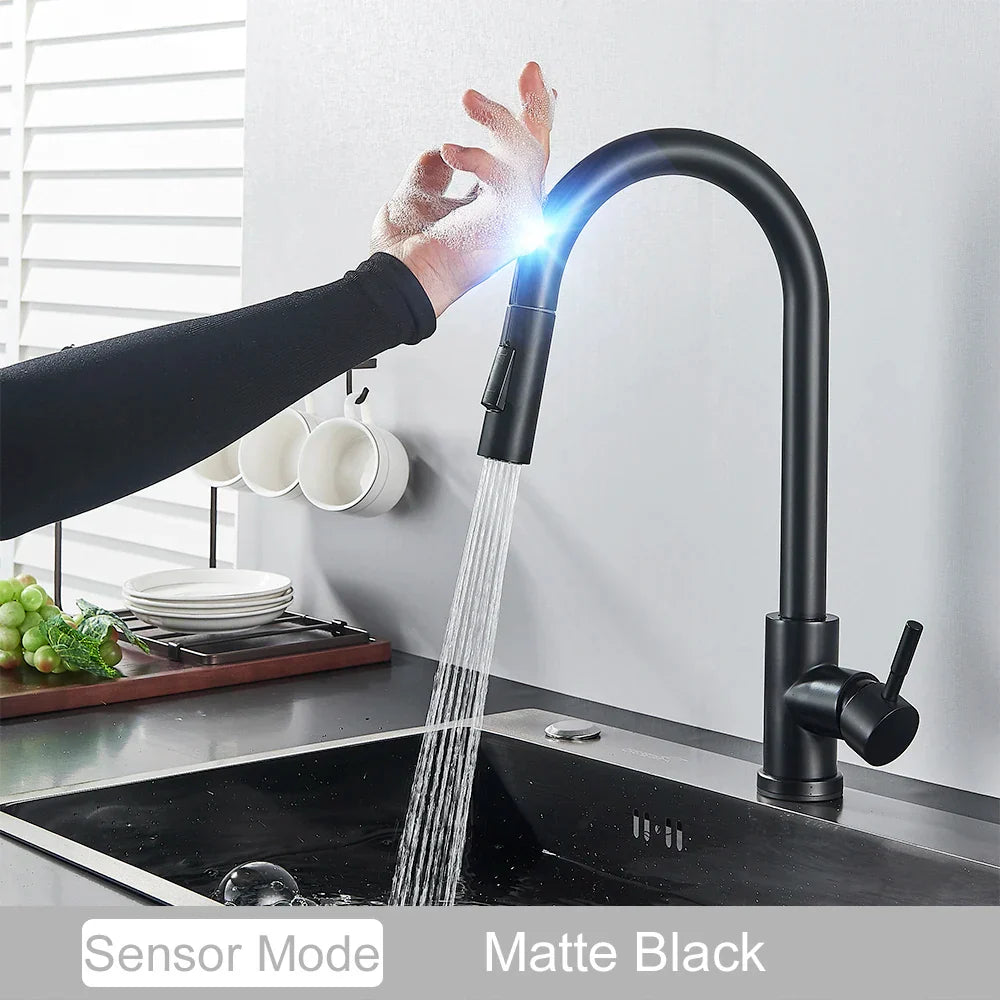 Gold Touch Sensor Kitchen Faucet