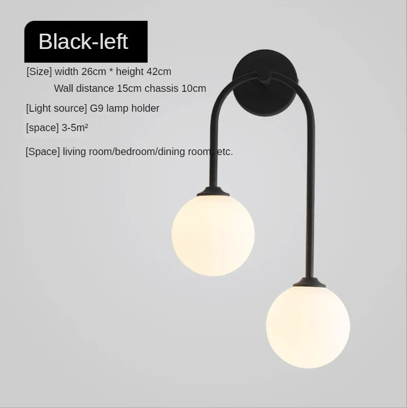 Gold Nordic Wall Sconce With Warm LED For Bedroom