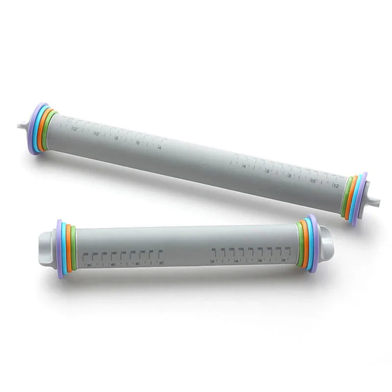 DecorBites™ Adjustable Silicone Rolling Pin for Fondant Cake Pastry Decor - Bakeware Tool