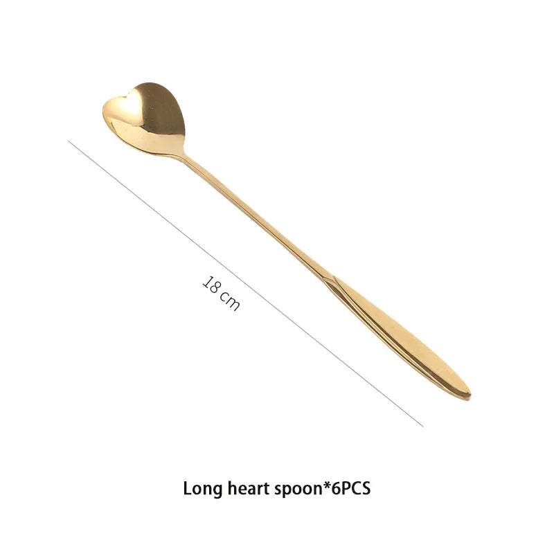 Gold Stainless Teaspoon Set