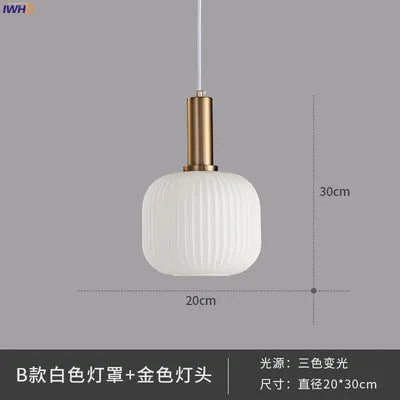 DecorBites™ Glass Pendant Lights: Modern Nordic Style LED Pendant Lamp for Bedroom, Living, Dining Room