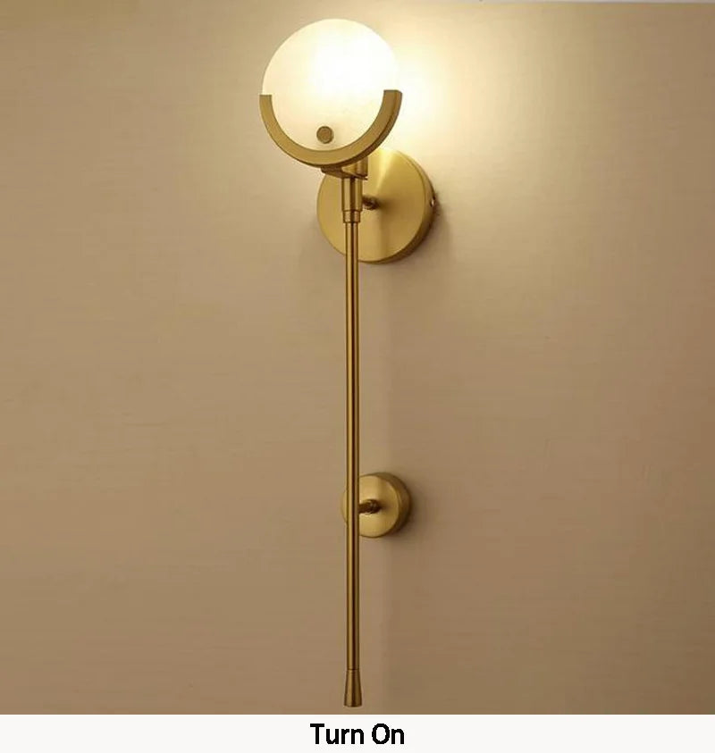 DecorBites™ Creative Marble Wall Lamp: New Nordic Minimalist Light Luxury for Living Room, Bedroom, Aisle.