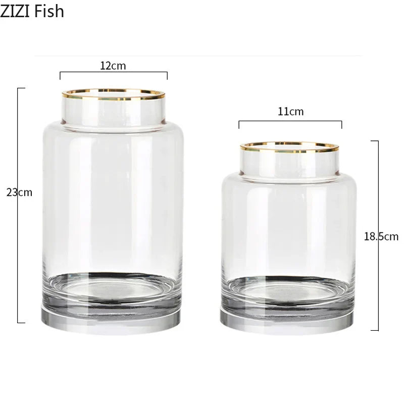 Gold Glass Hydroponic Vase