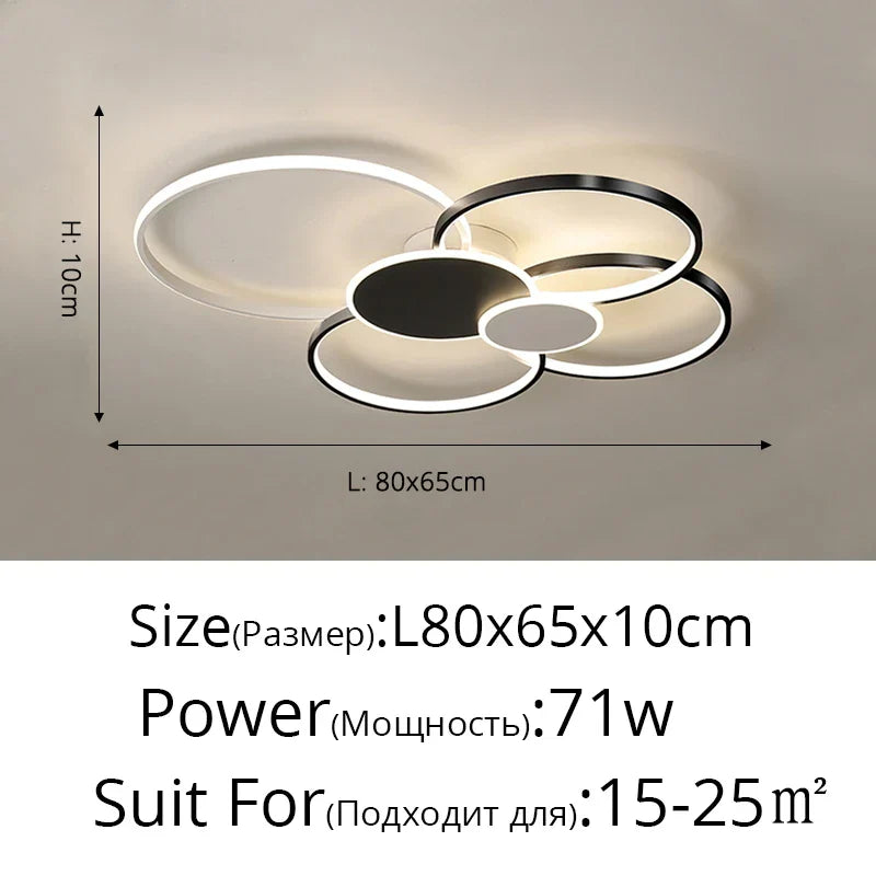 Gold Modern LED Chandelier 120cm 120W Dimmable