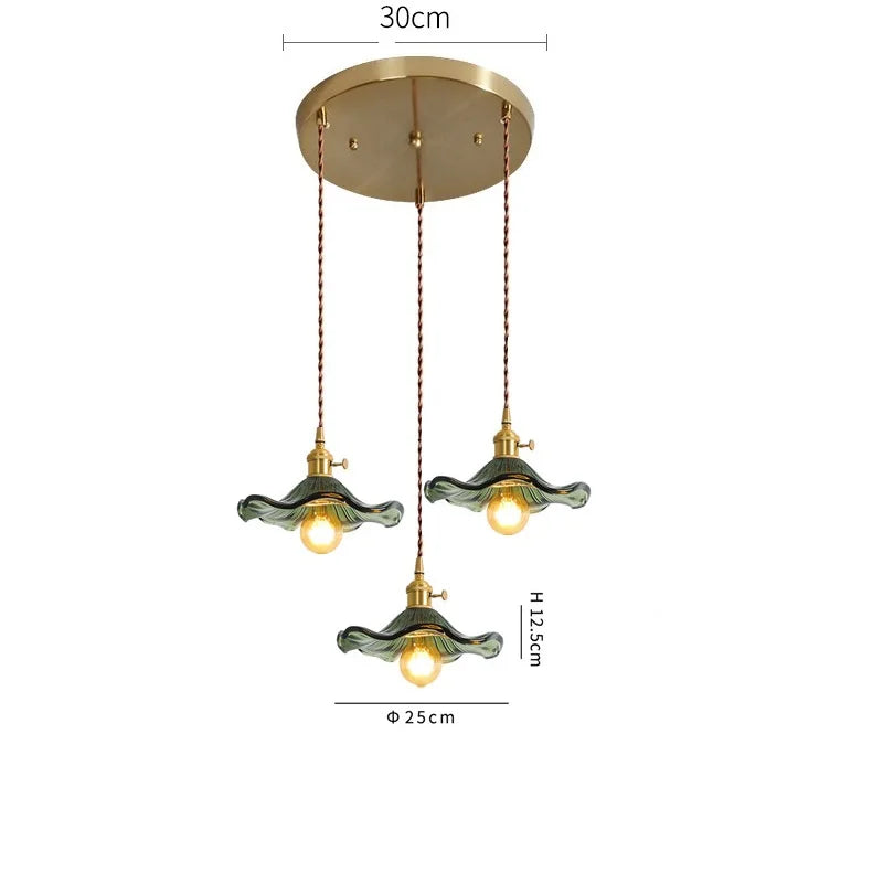 Modern Green Glass Pendant
