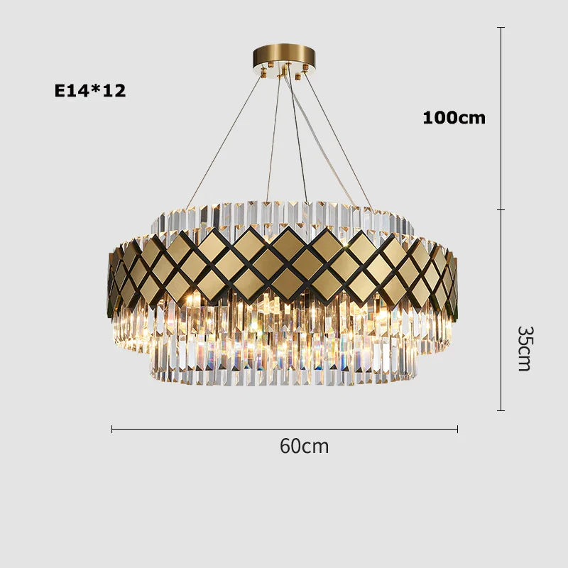 Art Deco Crystal Chandelier