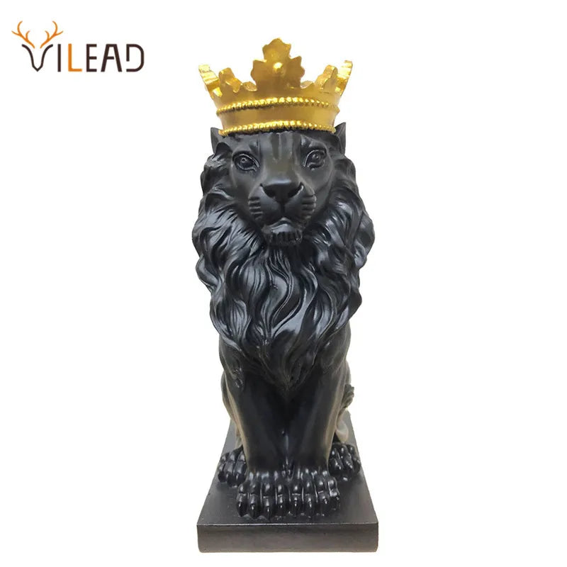 Golden Crown Lion Statue
