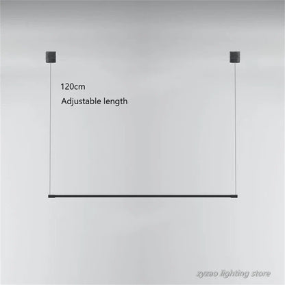 Black Linear Metal LED Pendant Light