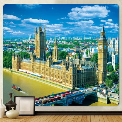DecorBites™ City View Tapestry: Bohemian Psychedelic Wall Hanging for Home Decor