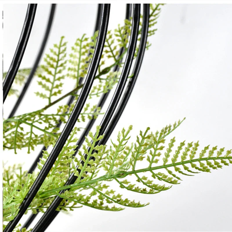 DecorBites™ Green Planting Birdcage Chandelier: Retro Industrial Style Pendant Lamp