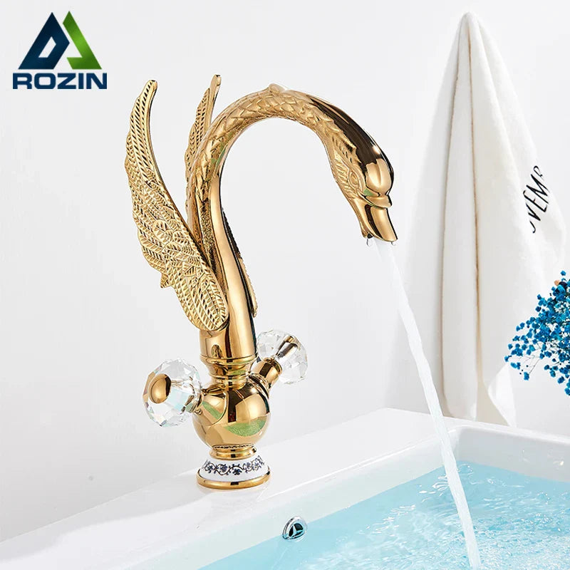 Brass Swan Basin Faucet