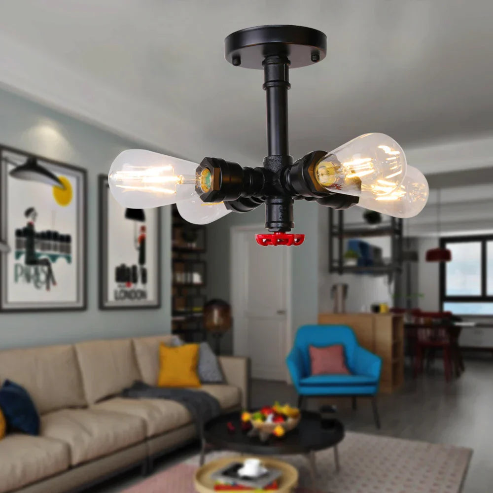 DecorBites™ Industrial Water Pipe LED Wall Lamp for Home Decor