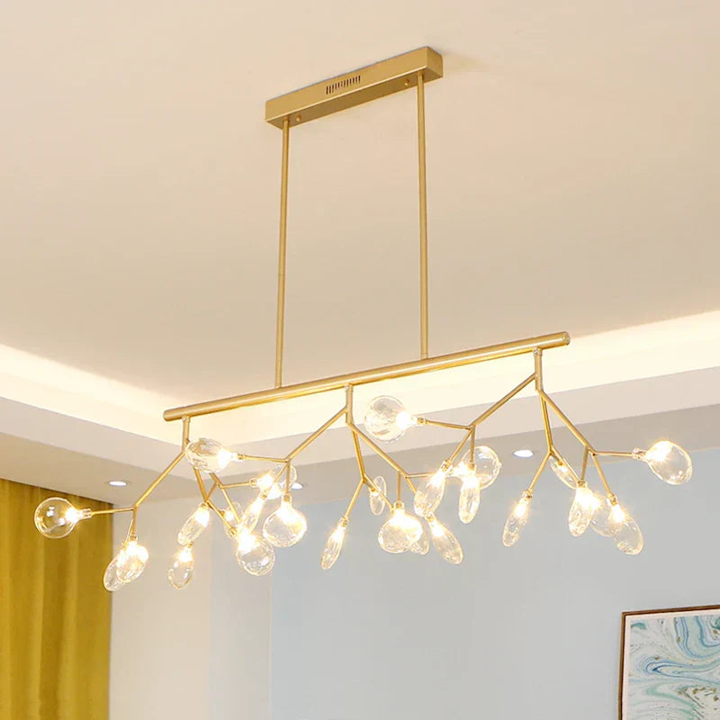 Brass Branch Chandelier 36-Head Gold Body